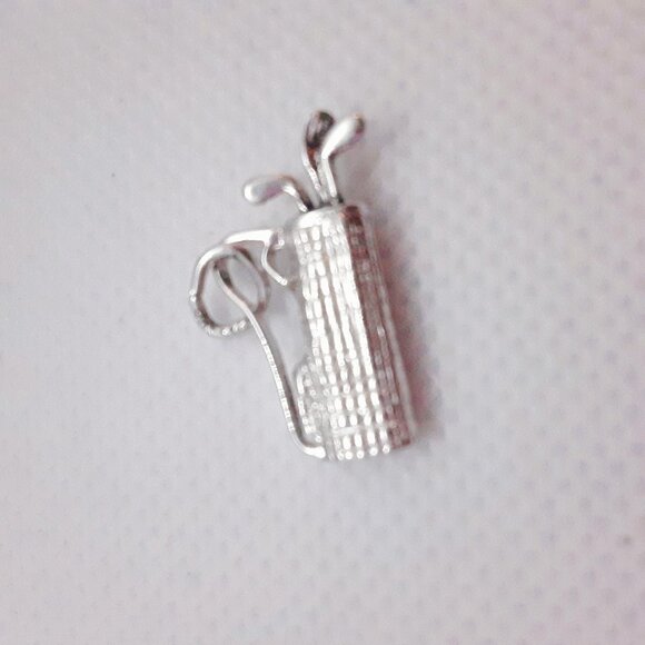 NEW Sterling silver golf bag charm  .7 grams - Picture 7 of 7